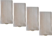 Theedoeken Wafelkatoen Licht Beige - SET 4 stuks