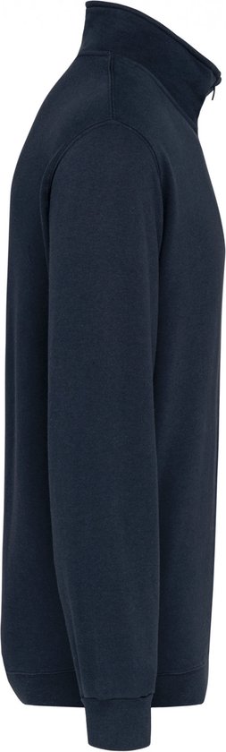 Sweatshirt Heren 3XL Kariban 1/4-ritskraag Lange mouw Navy 80% Katoen, 20% Polyester