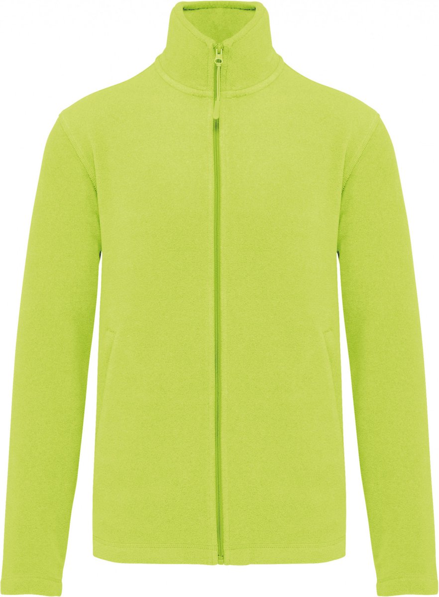 Kariban Microfleece met rits heren K911 Fluorescent Geel