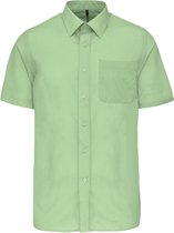 Overhemd Heren 6XL Kariban Korte mouw Pistachio Green 65% Polyester, 35% Katoen