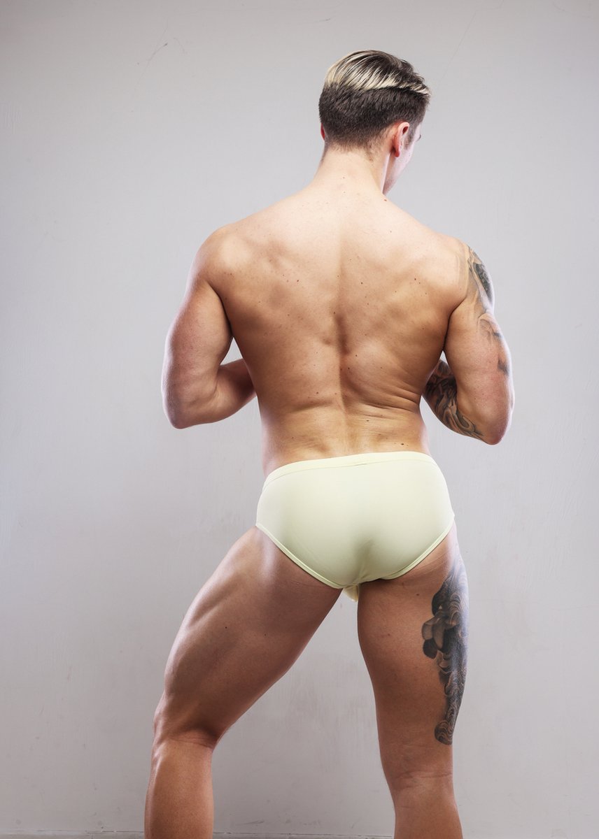 SUKREW Torrent Swim Brief Lemon Sorbet - Heren Zwemslip - Zwem Slip voor Man - Mannen Brief — afbeelding 3