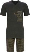 Ringella Pyjama korte broek - 911 Antraciet - maat XXL (XXL) - Heren Volwassenen - 100% katoen- 4241311-911-XXL