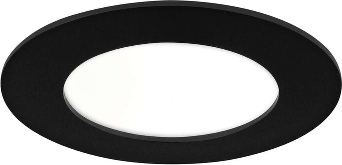 LED Downlight Premium Line 12cm zwart 9W 4000K IP44 dimbaar