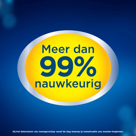 Gouden ovaal met tekst "Meer dan 99% nauwkeurig".