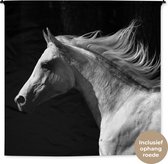 Wandkleed - Wanddoek - Paarden - Dieren - Portret - 180x180 cm - Wandtapijt