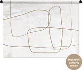 Tapisserie - Tissu mural - Art - Abstrait - Marron - 90x67,5 cm - Tapisserie