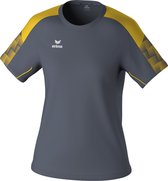 Erima Evo Star T-Shirt Dames - Grijs / Geel | Maat: 36