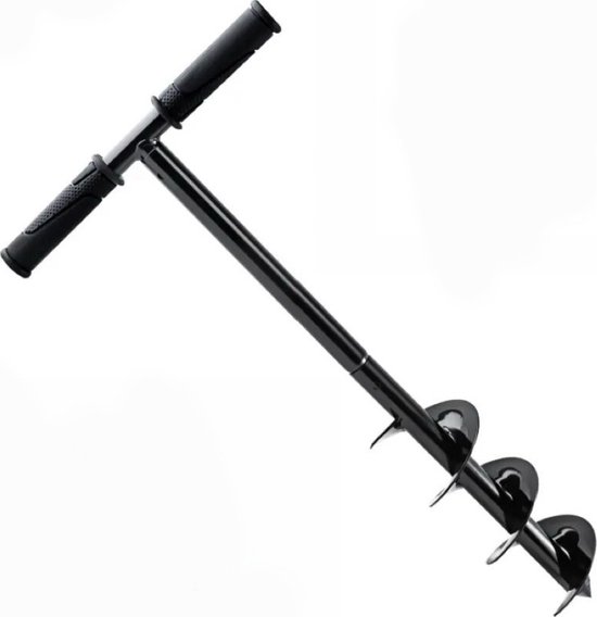 Tarière - Tarière de jardin - Tarière à poteaux - Perceuse - Jardin - ø 10 cm - Longueur 60 cm - Manuelle