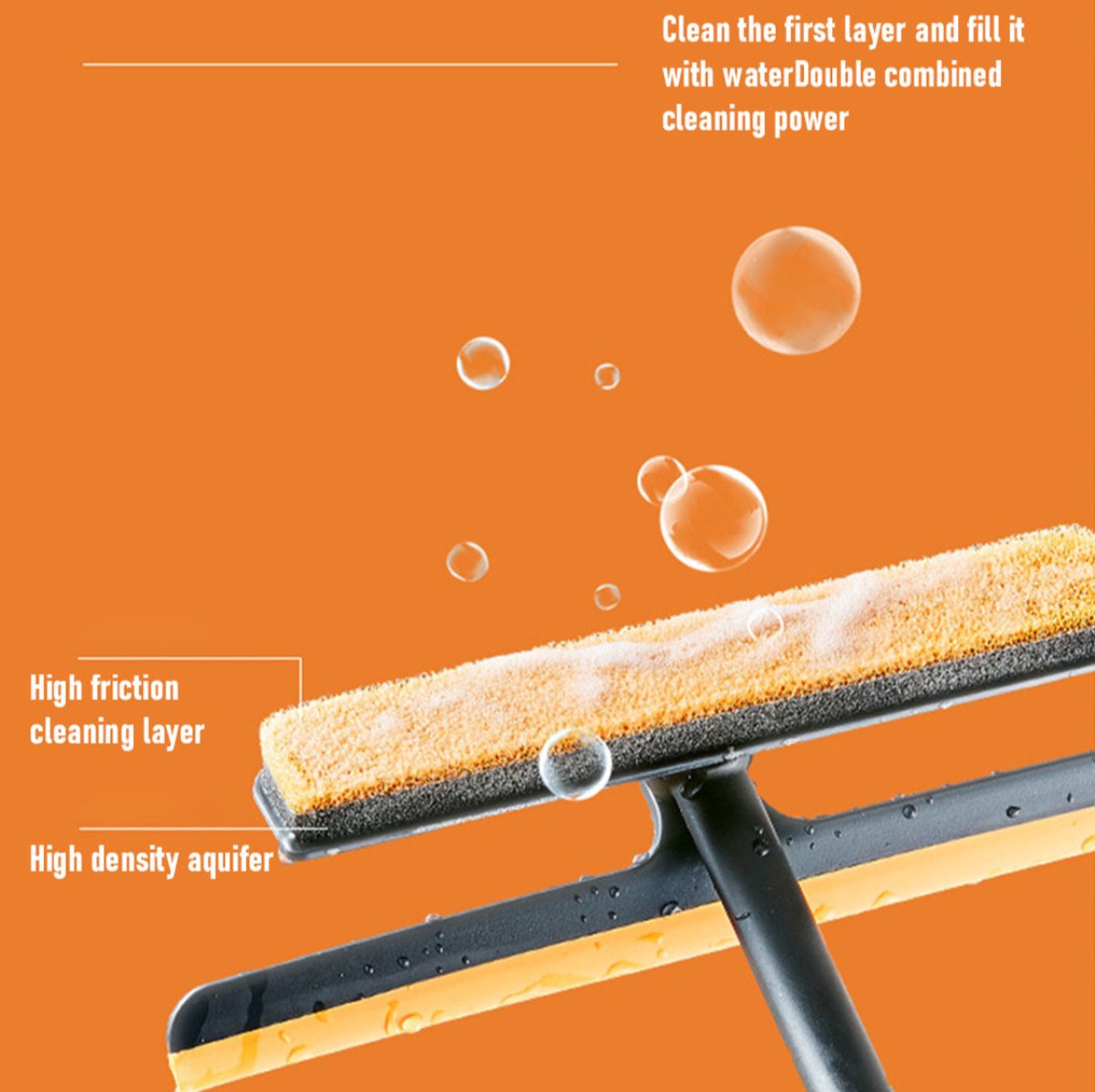 Goedkoopste Raamtrekker met Dubbel laags spons, Raamwisser, badkamerwisser, Douchewisser, Glaswisser, Ruitenwisser, schoonmaak, huishoudelijk, Trekker