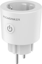 RoomBanker Smart Plug PL1 - Ondersteuning kinderslot en energiemonitoring (stroom, spanning, stroomverbruik) - extreem lange afstandscommunicatie tot 1900m tweerichtingscommunicatie met hub - Geavanceerde draadloze transmissietechnologieën