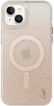 Uniq Hoesje Geschikt voor iPhone 14 Hoesje Siliconen - Uniq Lumino Backcover - goud