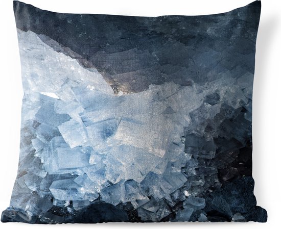 Buitenkussen - Close-up van zoutkristallen uit de natuur - 45x45 cm - Weerbestendig