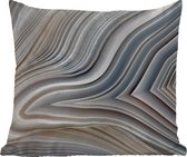Buitenkussen Weerbestendig - Marmerlook - Steen - Lijnen - Luxe - Marmer - 50x50 cm