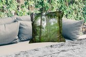 Sierkussen Buiten - Regenwoud - Tropisch - Jungle - Bomen - Planten - 60x60 cm - Weerbestendig