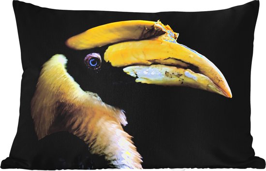 Buitenkussens - Vogel - Snavel - Zwart - 60x40 cm - Weerbestendig