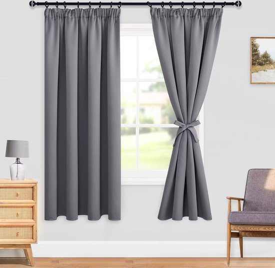 KGORGE Effen Kleur Verduisterende Gordijnen, Warmte-isolerende Gordijnen, Stijlvol, Geschikt voor Woonkamer Slaapkamer met Ringen,200B x 210H cm (1 KGORGE Effen Kleur Verduisterende Gordijnen, Warmte-isolerende Gordijnen, Stijlvol, Geschikt voor Woonkamer Slaapkamer met Ringen,200B x 210H cm (1