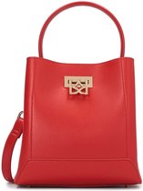 Red bag with a large fastening