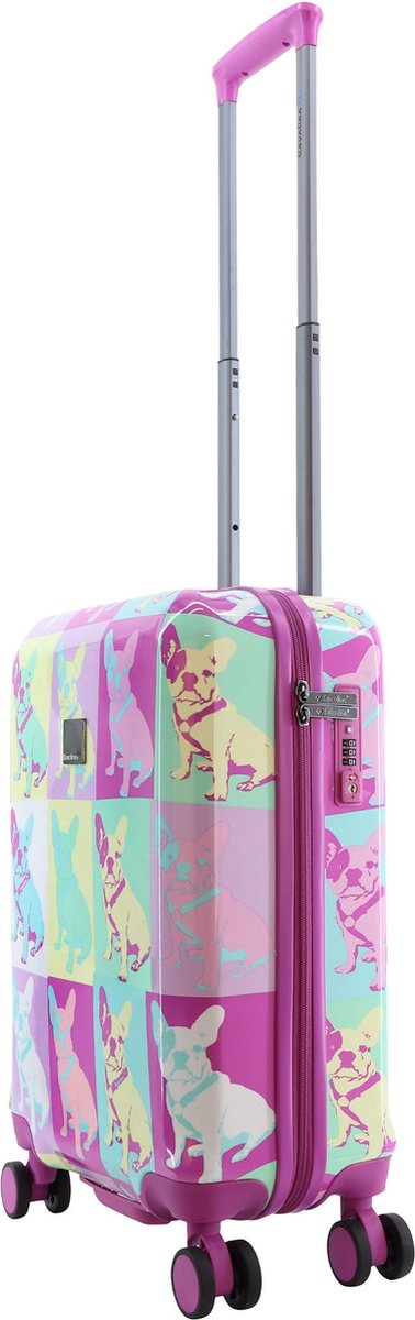 Saxoline Blue – Bulldog Emotion | Handbagage / Harde Koffer / Trolley – Small (55 cm) - Bedrukt / Small