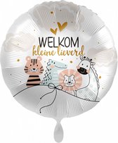 Everloon - Folieballon - Welkom Kleine Lieverd - 43cm - Voor Geboorte Baby Jongen of Meisje