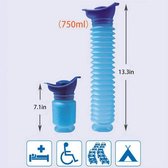 compacte reis urinaal uitvouwbaar - blauw - 750ml