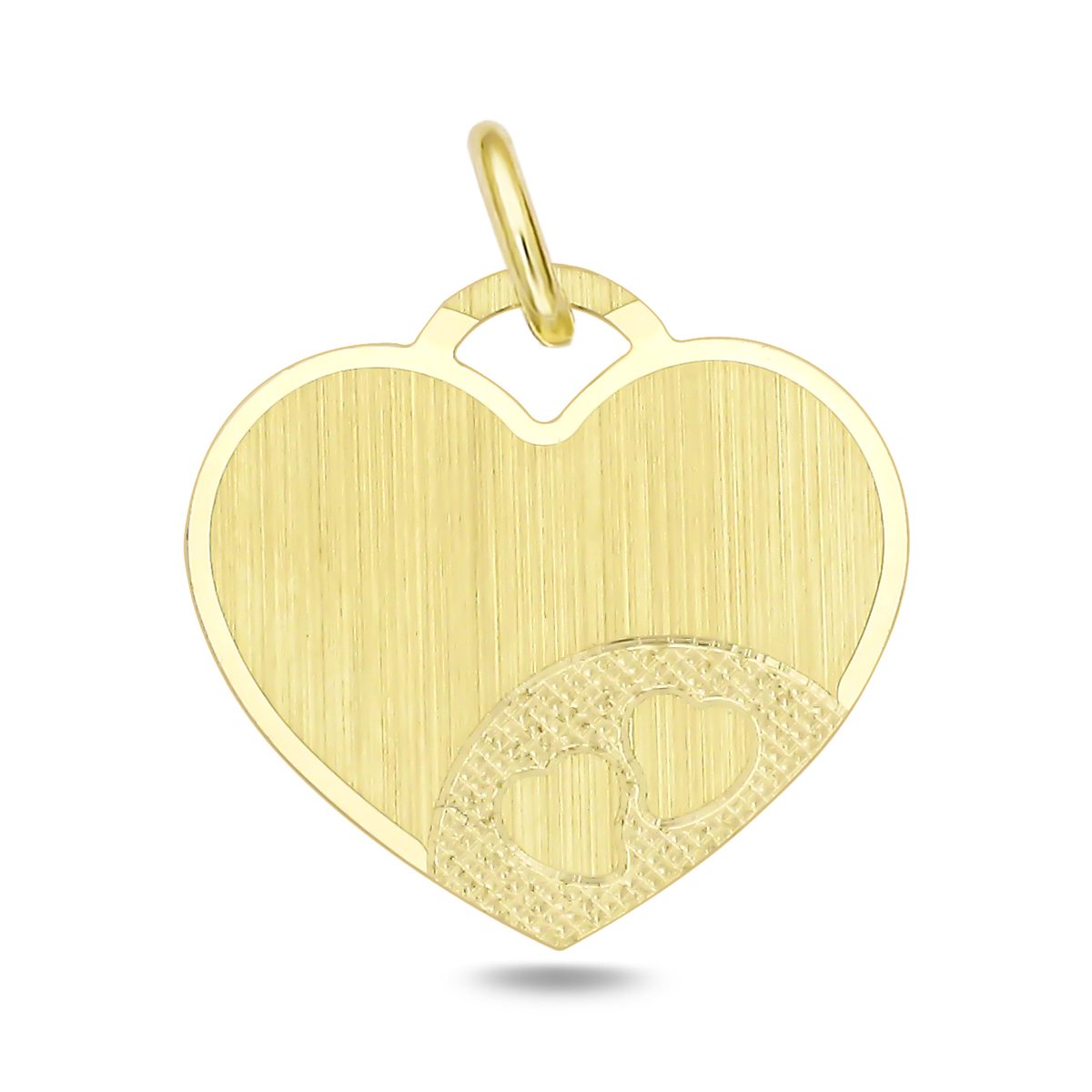 Juwelier Zwartevalk 14 karaat gouden hart hanger - 14.204