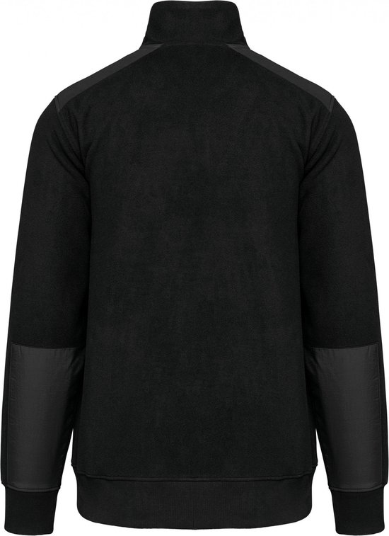 Pullover/Cardigan Unisex 3XL WK. Designed To Work 1/4-ritskraag Lange mouw Black 100% Polyester