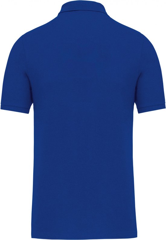 Polo Heren 6XL WK. Designed To Work Kraag met knopen Korte mouw Royal Blue 60% Katoen, 40% Polyester