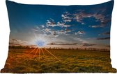 Buitenkussens - Tuin - Zonsondergang - Natuur - Wolken - Gras - 50x30 cm