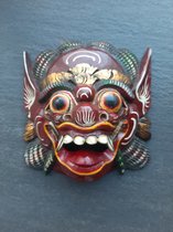 Masque Barong / Indonésie / Bali / Fait main/bordeaux