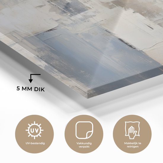 MuchoWow® Peinture sur verre 90x60 cm - Peinture sur verre acrylique - Aquarelle - Abstrait - Art - Photo sur verre - Décoration murale salon - Décoration murale chambre - Peintures