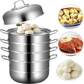 LILEV28 - 5 Lagen Stoompan - Voorraad Pot - Food Steamer - Multifunctioneel Koken - Gestoomde Gerechten - 30cm