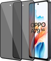 2x Geschikt voor OPPO A79 5G - Privacy Screenprotector - Beschermglas - Privé GuardCover