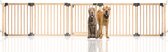 Bettacare Houten Flexibele Huisdierenbarrière met Meerdere Panelen Assortiment, Natuurlijk Hout, tot 376cm Breed (11 opties beschikbaar), Barrière voor Huisdieren Honden en Puppy's, Eenvoudige Installatie