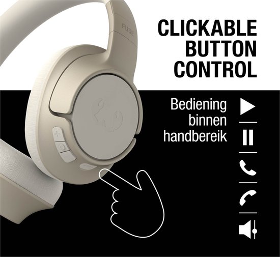 Fresh ‘n Rebel Clam Fuse – Draadloze Bluetooth Koptelefoon met Active Noise Cancelling - 45 uur Speelduur - Silky Sand
