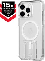 Tech21 Evo Crystal Kick - iPhone 15 Pro Max hoesje - Schokbestendig telefoonhoesje - Geschikt voor MagSafe - Transparant/Wit - 4,9 meter valbestendig - Flexshock