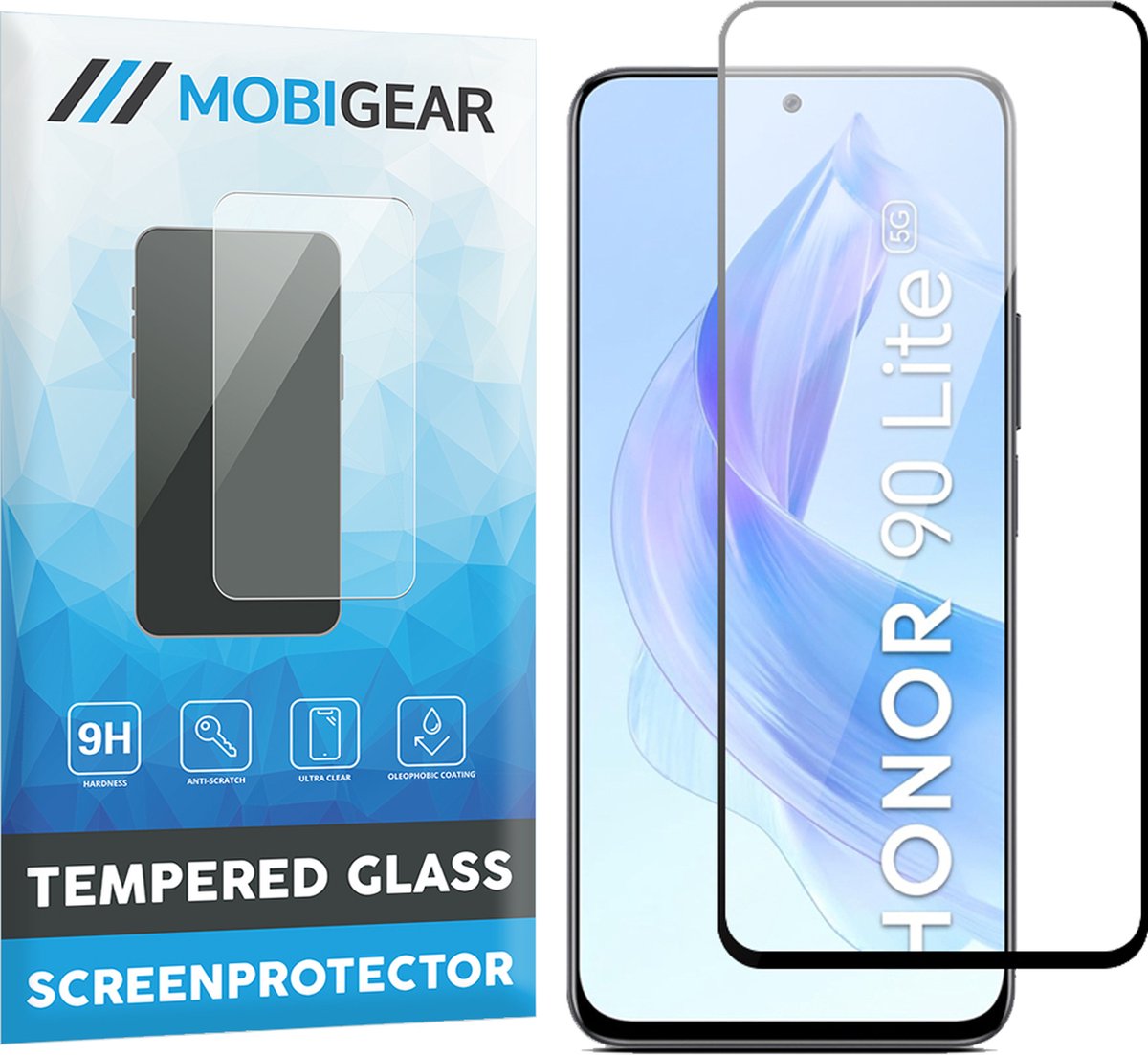 Mobigear Screenprotector geschikt voor Honor 90 Lite Glazen | Mobigear Premium Screenprotector - Case Friendly