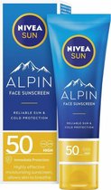 2x Nivea Sun Zonnebrandcréme Face Alpin SPF 50 50 ml