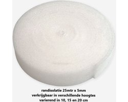 Randisolatie 1 rol  (25 mtr x 20 cm x 5 mm) [isolatie]