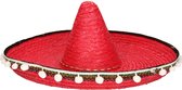 Rode Mexicaanse verkleed sombrero hoed 60 cm voor volwassenen - Carnaval hoeden