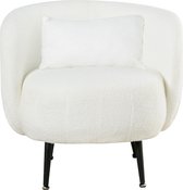 Fauteuil Nuvolix "Lima" - Bouclé - fauteuil relax - chaise longue - blanc