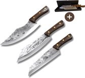 Bol.com T&M Knives Messenset Japanse Messen - Professioneel Koksmes - Koksmessen 3-delig aanbieding