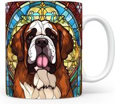 Mok met Saint Bernard Beker voor koffie of tas voor thee, cadeau voor dierenliefhebbers, moeder, vader, collega, vriend, vriendin, kantoor