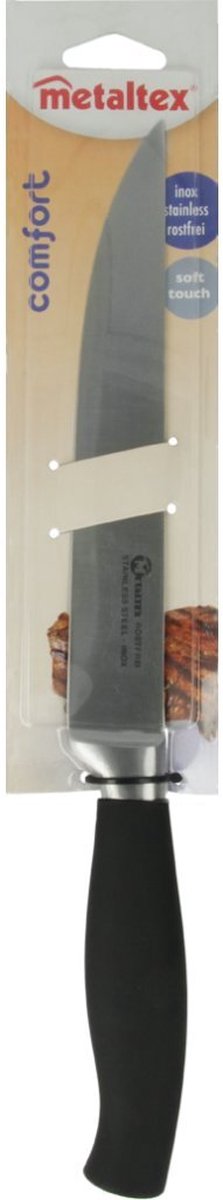 Metaltex Comfort Vleesmes 33 Cm Zwart/Rvs