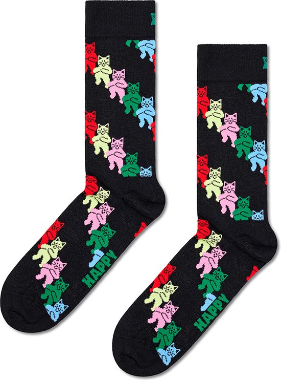 Happy Socks sokken dancing cats zwart - 41-46