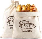 2 pièces sacs à pain en lin, pour conserver la fraîcheur, sacs en lin, sacs à pain réutilisables en coton et lin, avec cordon de serrage, sacs à pain respectueux de l'environnement