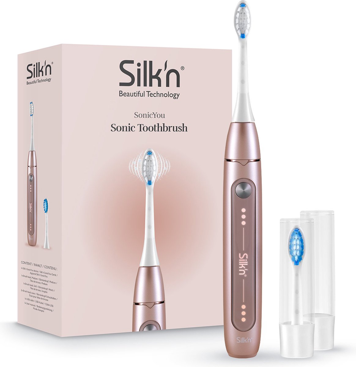Silk'n SonicYou Volwassene Sonische tandenborstel Goud, Roze