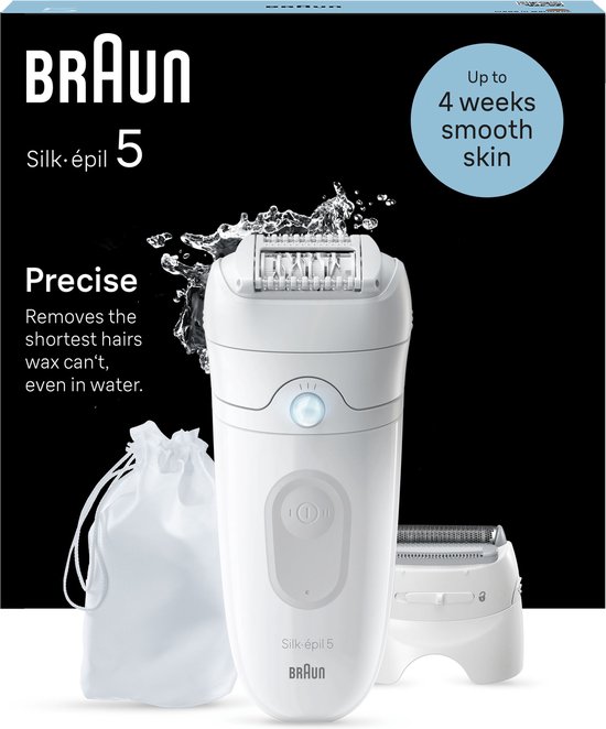 Foto: Braun silk pil 5 epilator voor eenvoudige ontharing langdurig gladde huid 5 041 wit grijs