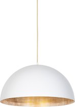 QAZQA magna - Industriele Hanglamp - 1 lichts - Ø 50 cm - Wit - Industrieel - Woonkamer | Slaapkamer | Keuken
