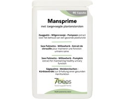 7Bees Mansprime - Prostaat & Urinewegen - Met Zaagpalm & Pompoenpit - 90 Vegan Capsules