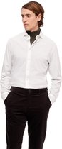 Selected Slimbond-pique Shirt Met Lange Mouwen Wit XL Man